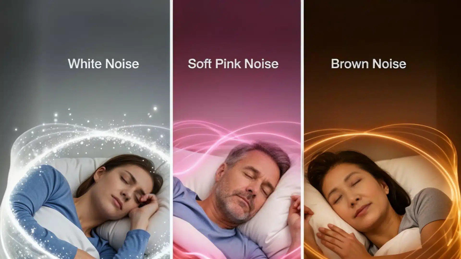 Health Hub 64 People sleeping with white, pink, and brown noise effects